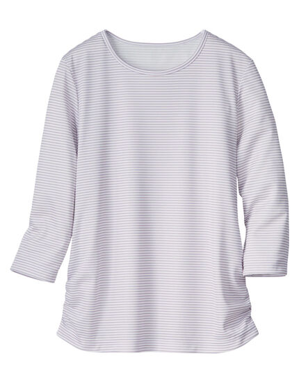 フィットネス吸汗速乾ボーダーＴシャツ, , main
