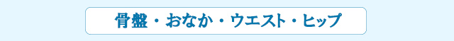 骨盤・おなか・ウエスト・ヒップ