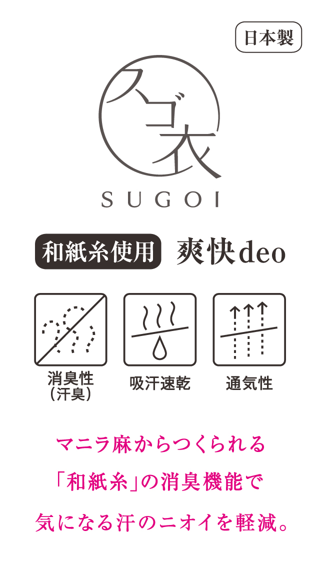 スゴ衣　和紙糸使用　爽快deo